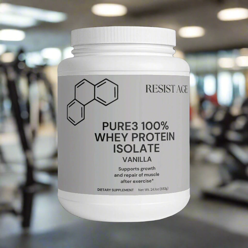 Pure3 100% Whey Protein Isolate (Vanilla) - Resist Age