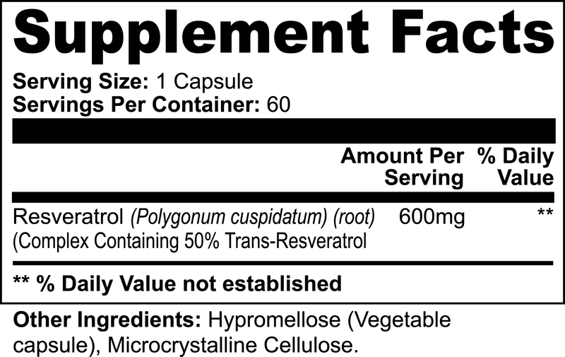 Resveratrol 50% 600mg - Resist Age