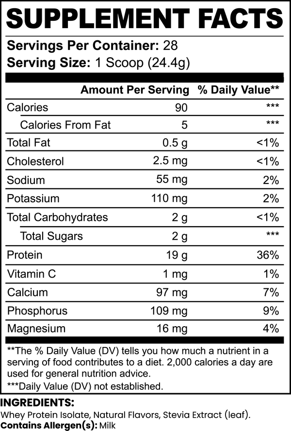 Pure3 100% Whey Protein Isolate (Vanilla) - Resist Age