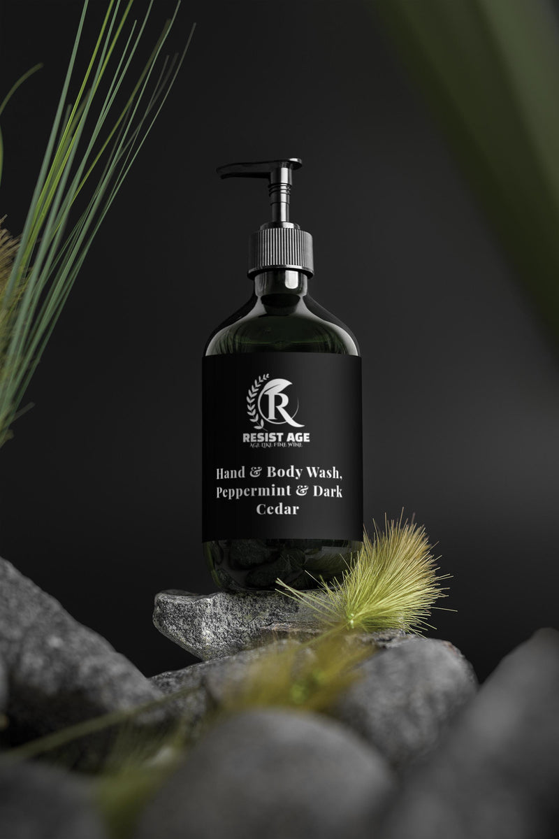 Hand & Body Wash, Peppermint & Dark Cedar - Resist Age