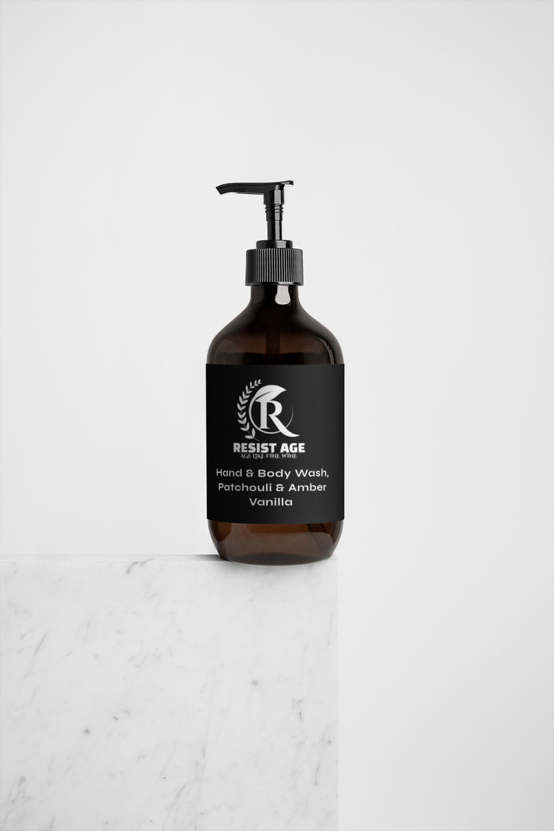 Hand & Body Wash, Patchouli & Amber Vanilla - Resist Age